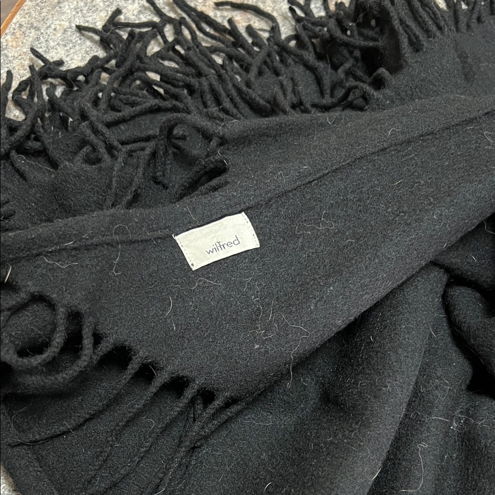 Wilfred Charcoal Fringe Wrap